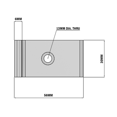 34-030-3SS MODULAR SOLUTIONS FLOOR FASTENING ALUMINUM BRACKET WITH STAINLESS STEEL HARDWARE 30MM X 140MM